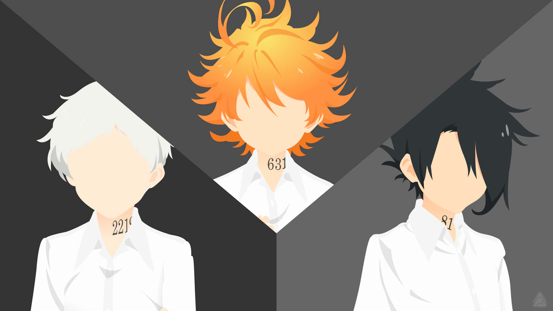 Emma Norman And Ray The Promised Neverland Vector Art Wallpaper