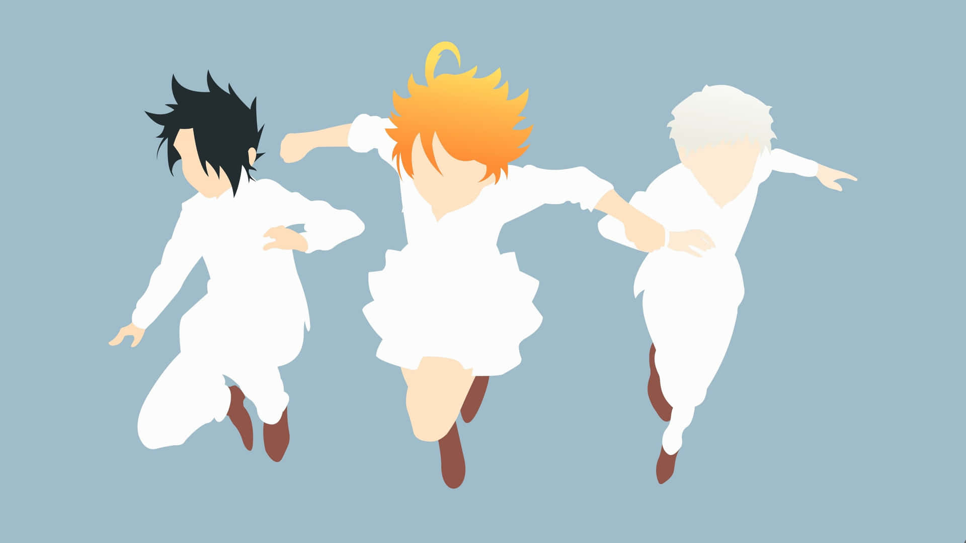 Jumping Vectrot Emma Norman Ray The Promised Neverland Wallpaper