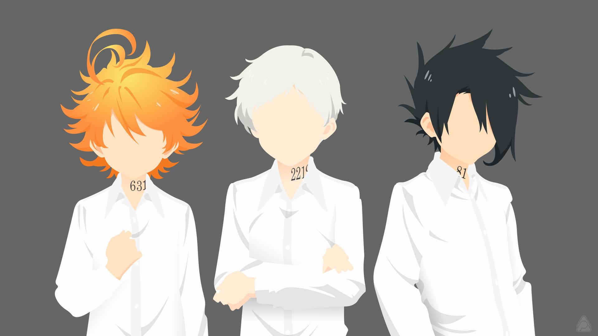 Vector Emma Norman And Ray The Promised Neverland Wallpaper