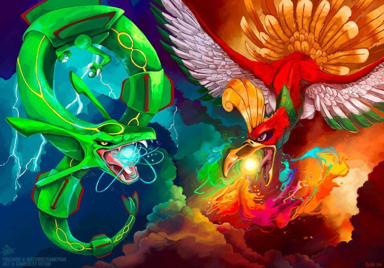 Rayquazaund Ho-oh Wallpaper