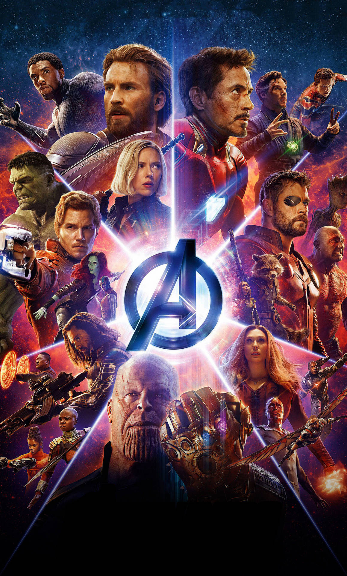 Strålari Logotypen För Avengers Iphone. Wallpaper