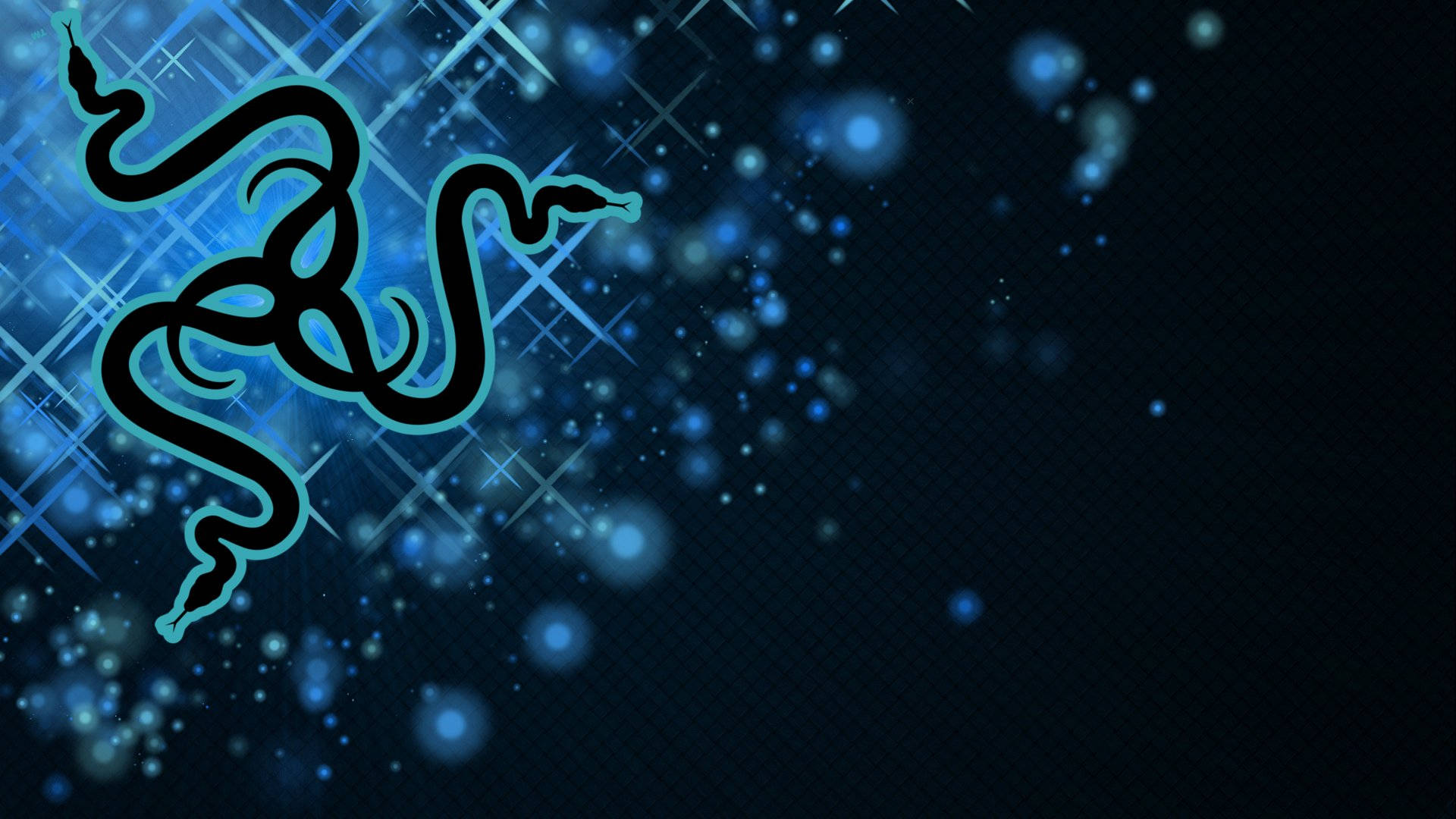 Razer Pc Logo With Blue Sparkles Wallpaper