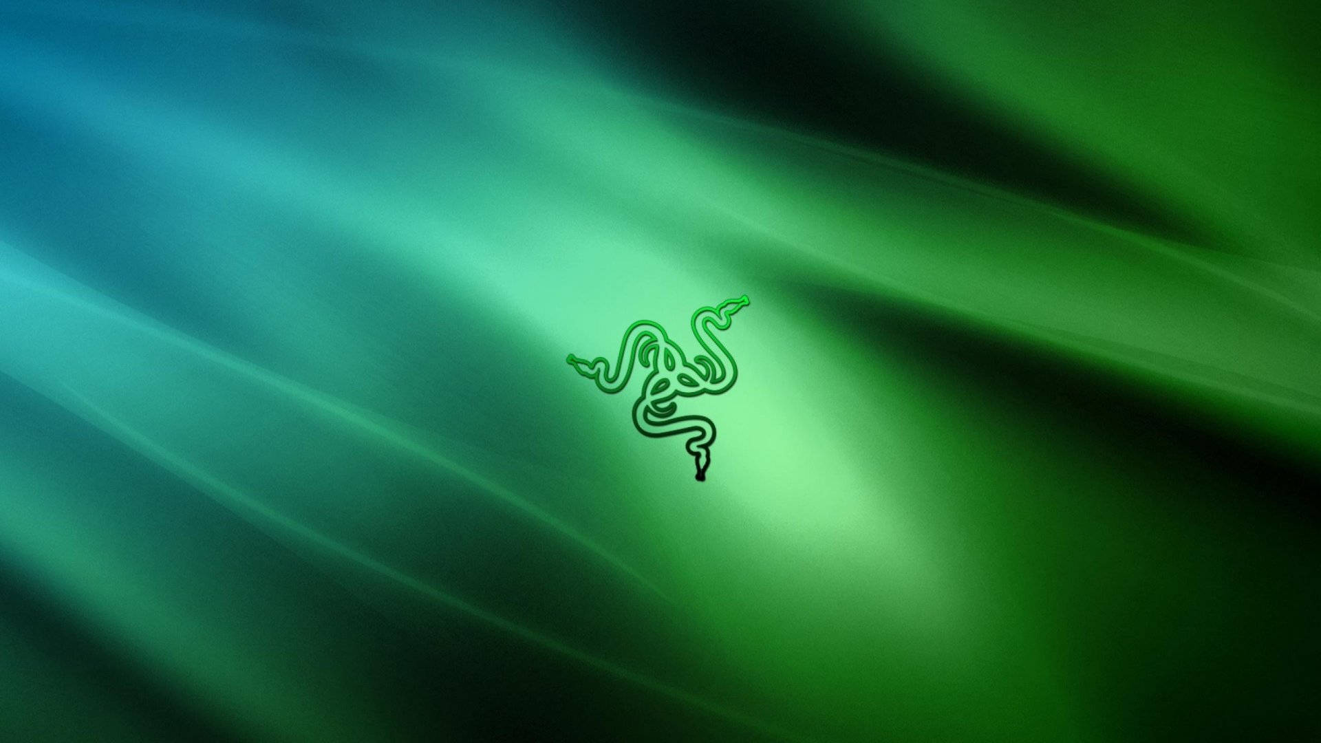 Razer PC Logo med grøn gradient Wallpaper