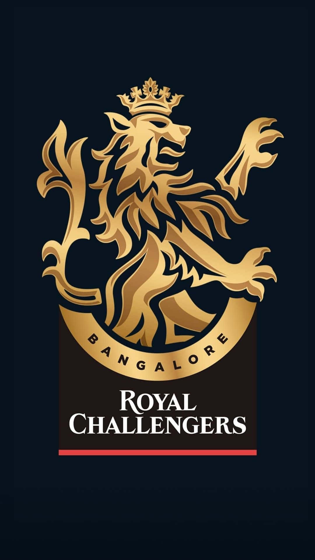 Royalchallengers Logotyp På En Svart Bakgrund.