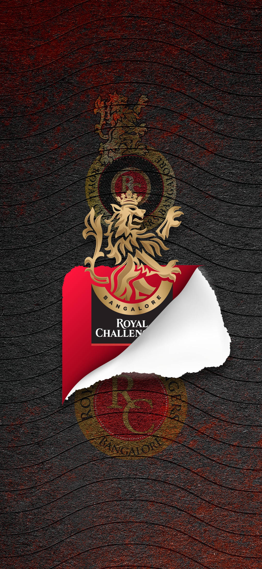 Download Rcb Cricket Team Crowned Tiger Logo Wallpaper 