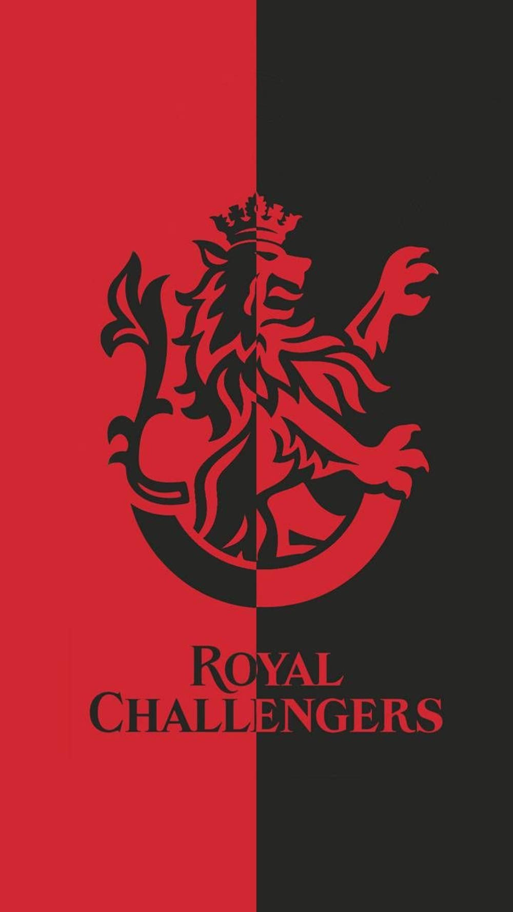 Rcb Royal Challengers Two Tone Logo Wallpaper
