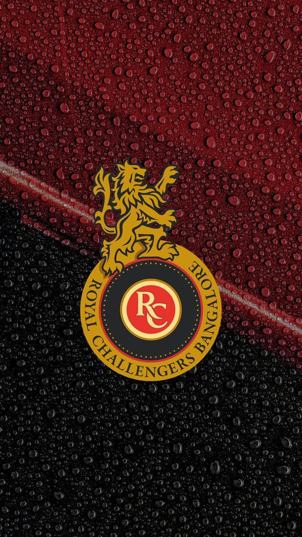 Rcb Yellow Lion Cricket Team Logo Wallpaper