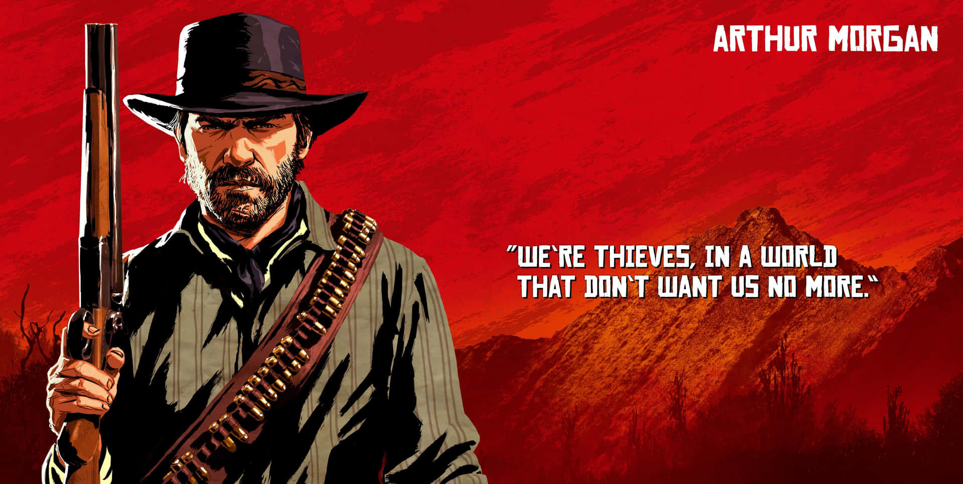 Losvaqueros Montan Caballos Salvajes En Red Dead Redemption 2 Fondo de pantalla