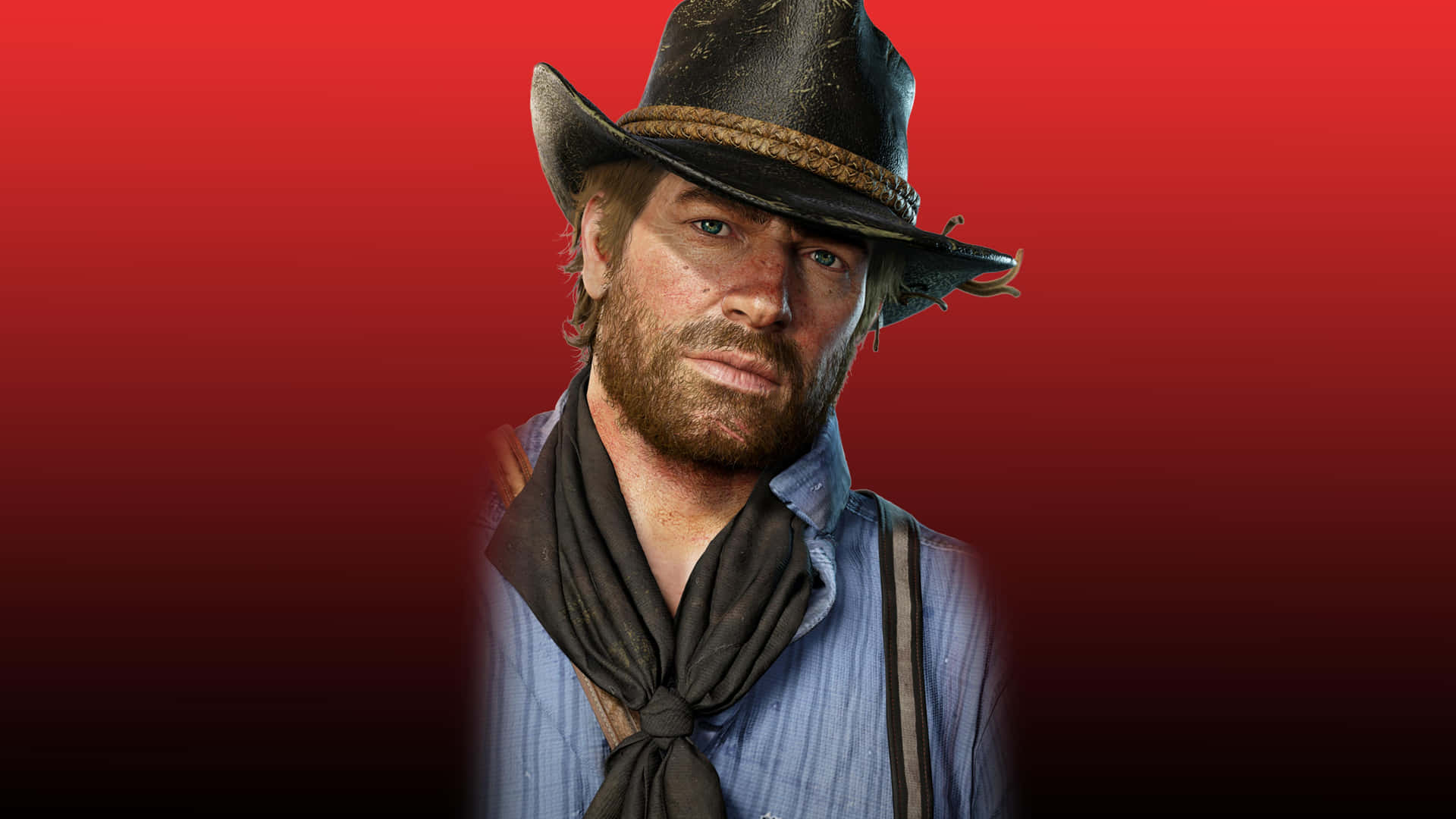 A Man In A Cowboy Hat And Scarf Wallpaper