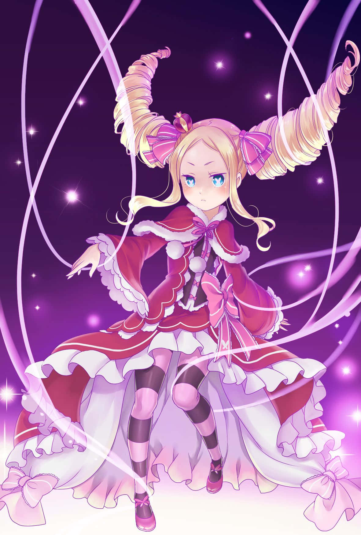 Download Beatrice from Re Zero casting a spell Wallpaper