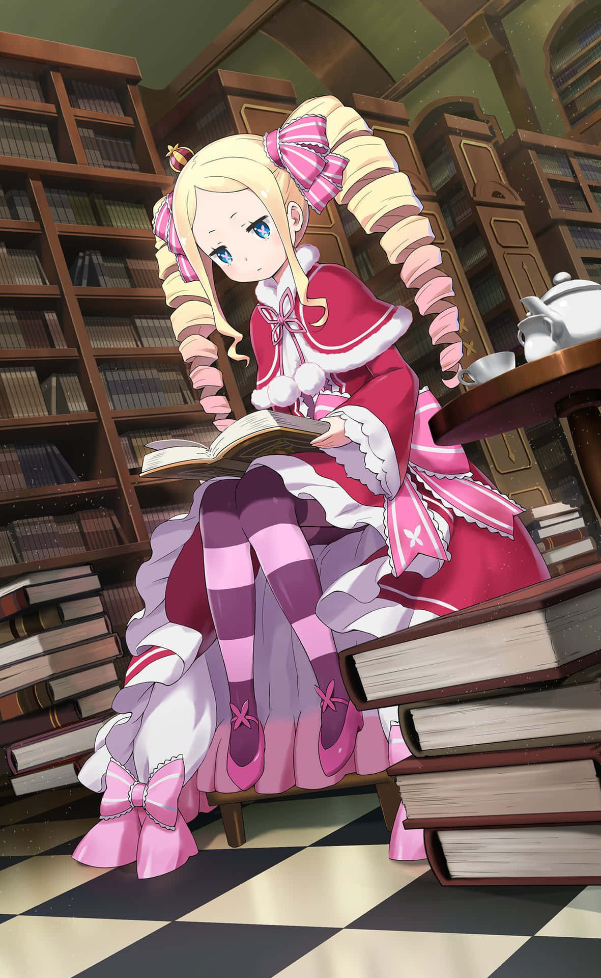 Download Beatrice from Re:Zero mesmerizing in her library Wallpaper ...