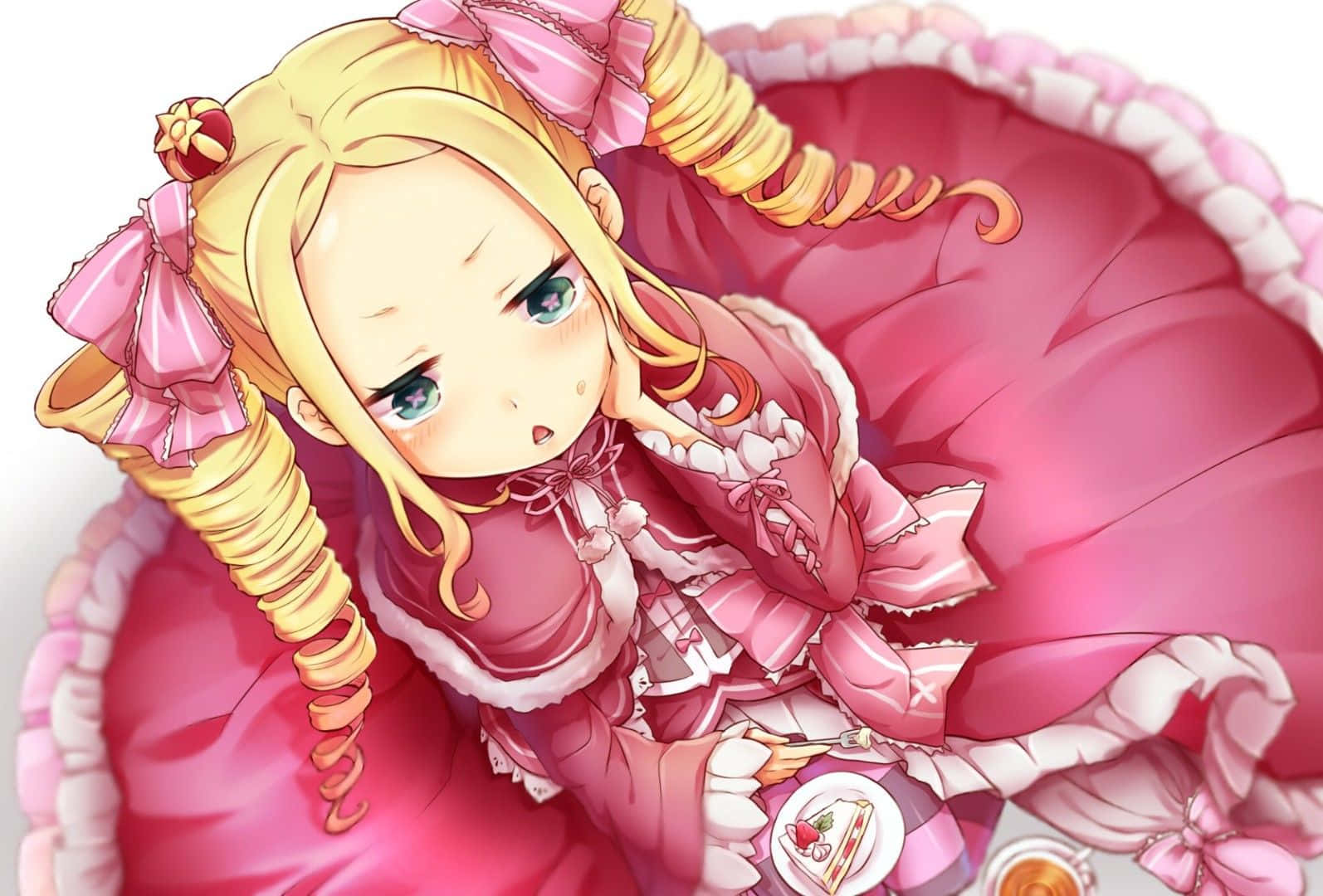 Beatrice - Den Magiske Bibliotekaren I Re: Zero Bakgrunnsbildet