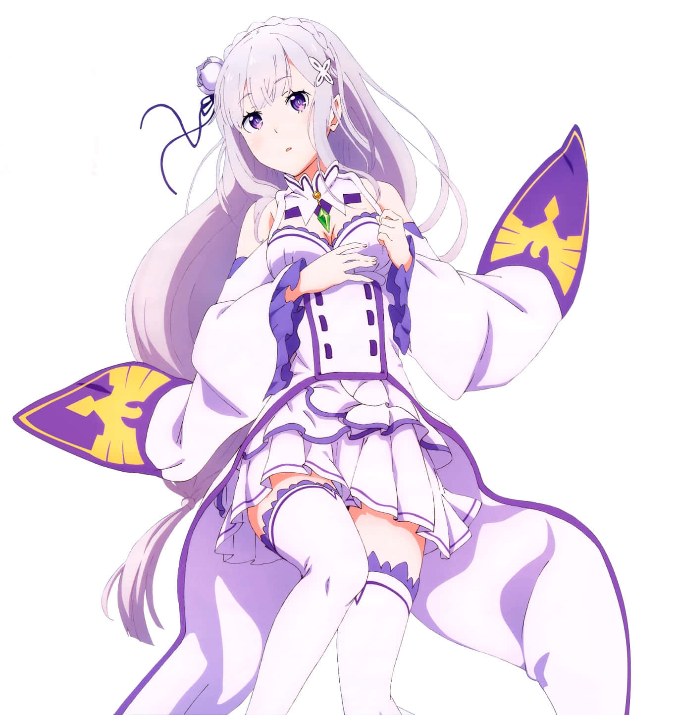 Emilia Re:zero: Starting Life In Another World Anime-sarjasta Taustakuva