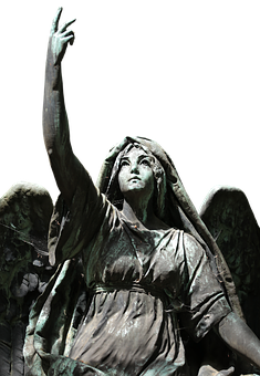 Reaching Angel Statue PNG