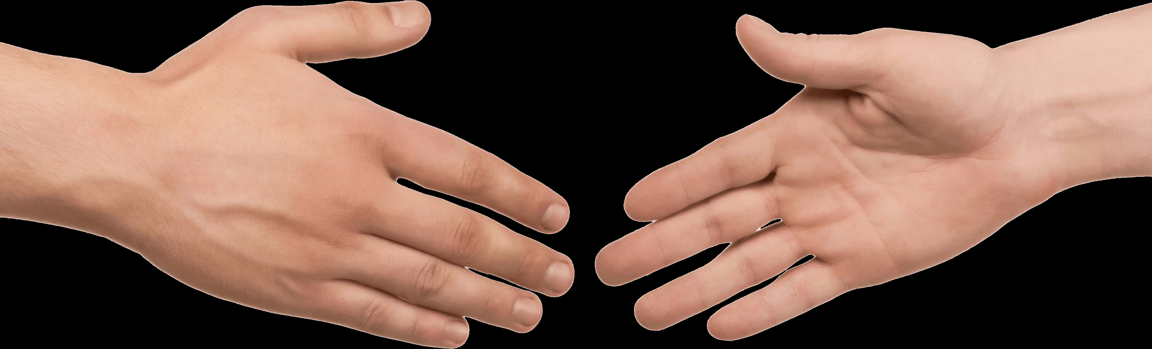 Reaching Out Hands Black Background PNG