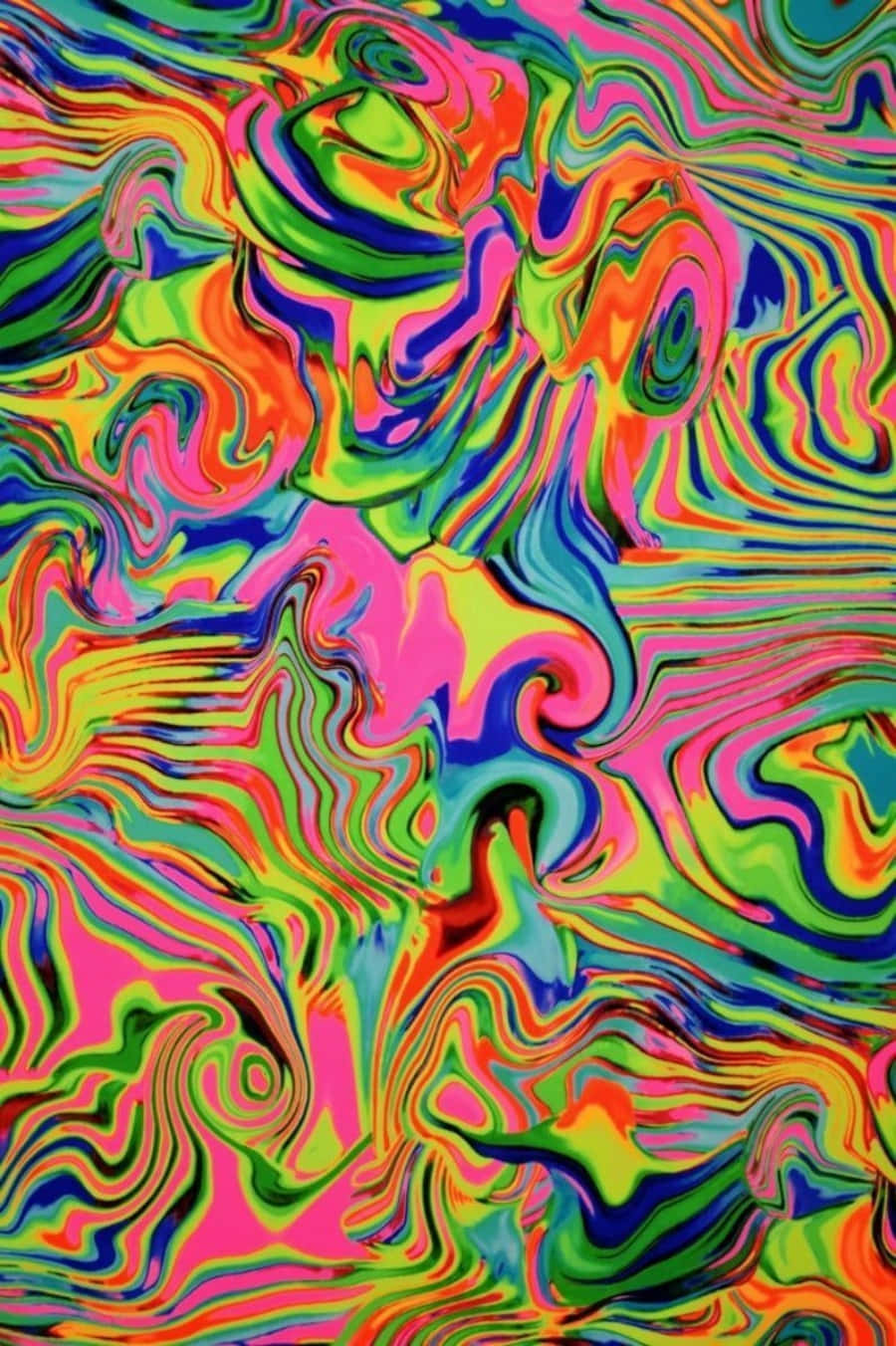 Verschiedenereaktive Farben Psychodelischer Wirbel Wallpaper