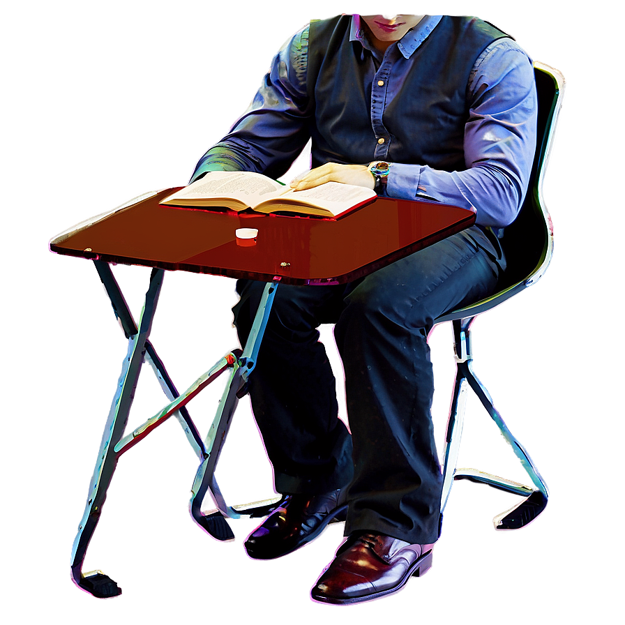 Reading Book At Desk Png 20 PNG