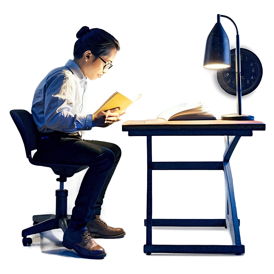 Reading Book At Desk Png 29 PNG