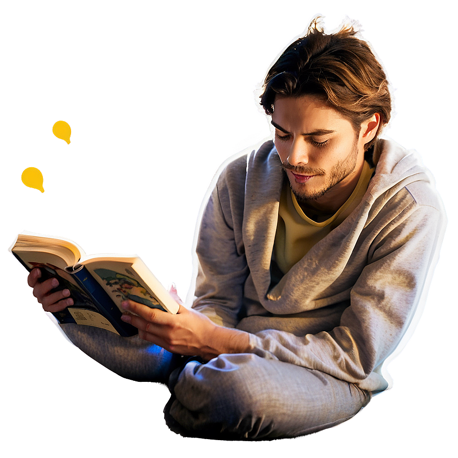 Reading Book In Bed Png Kvf PNG