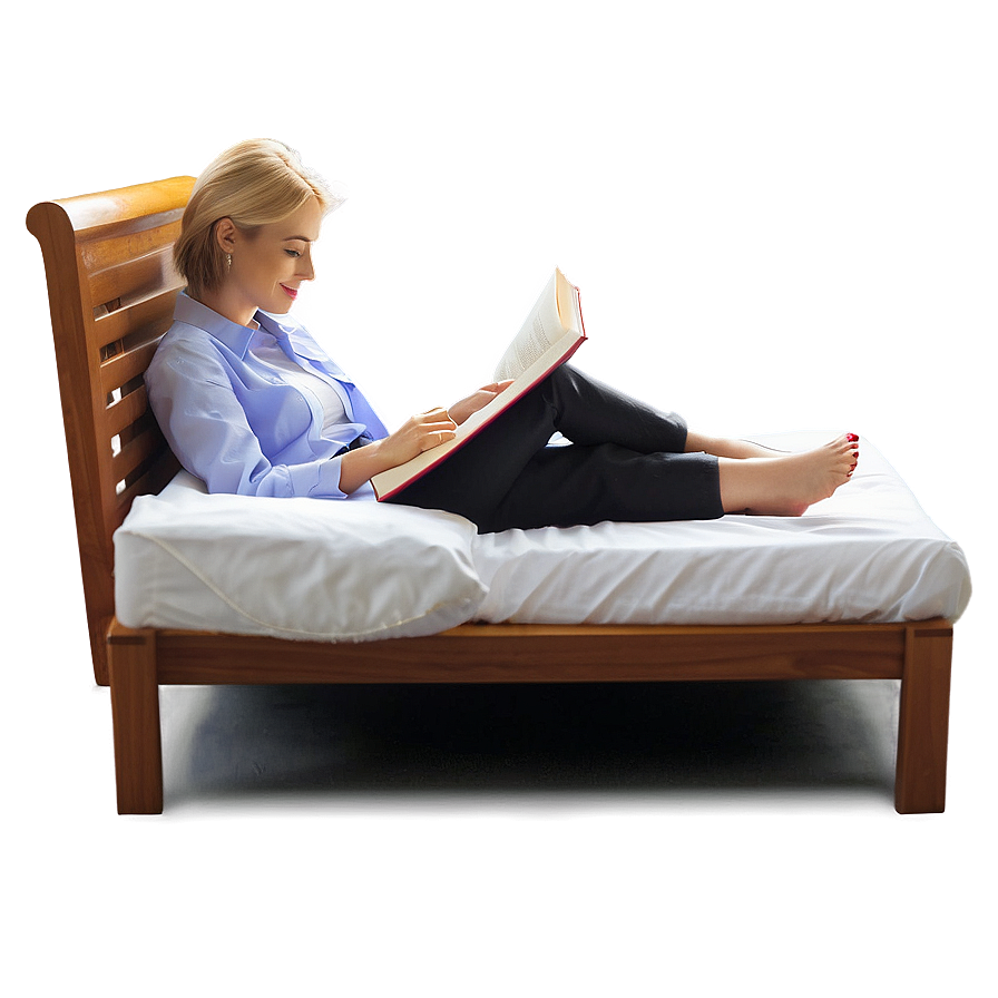 Reading Book In Bed Png Svf PNG