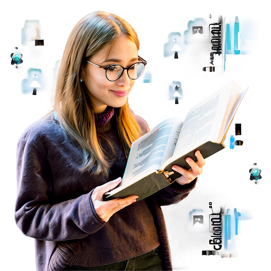 Reading Book With Coffee Png Ddn PNG