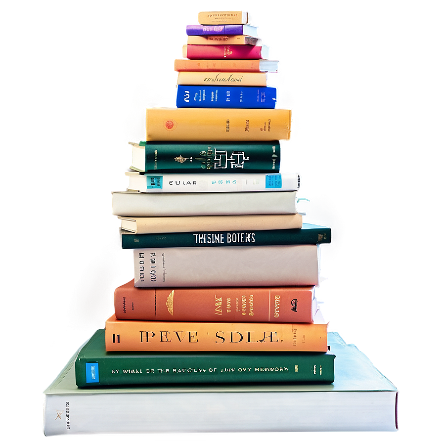 Reading Books Stack Png Ddd11 PNG
