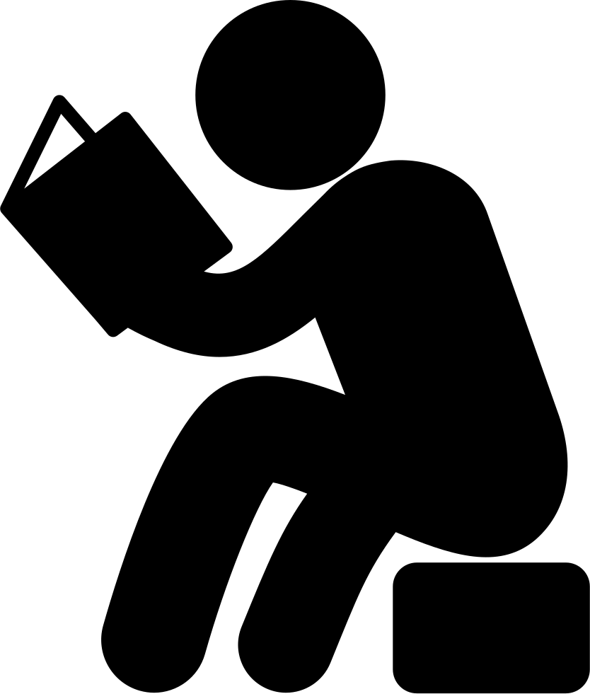 Reading Stick Figure Clipart PNG