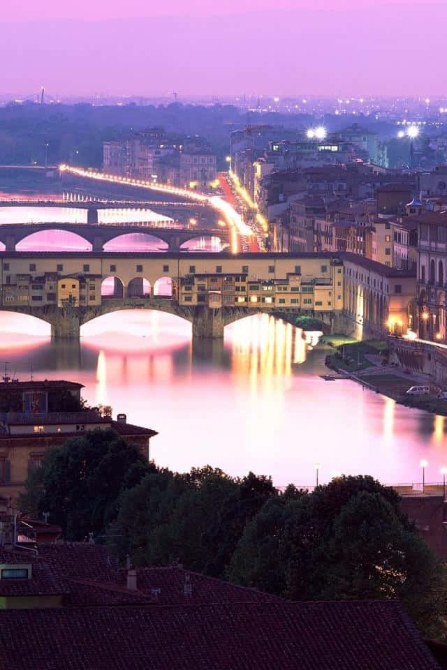 Listola Notte Ponte Vecchio Fondo de pantalla