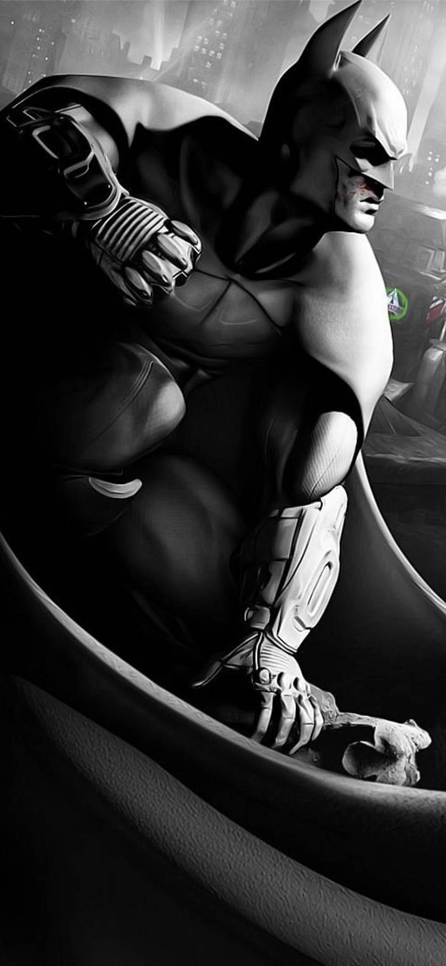 Ready To Attack Batman Arkham iPhone Wallpaper