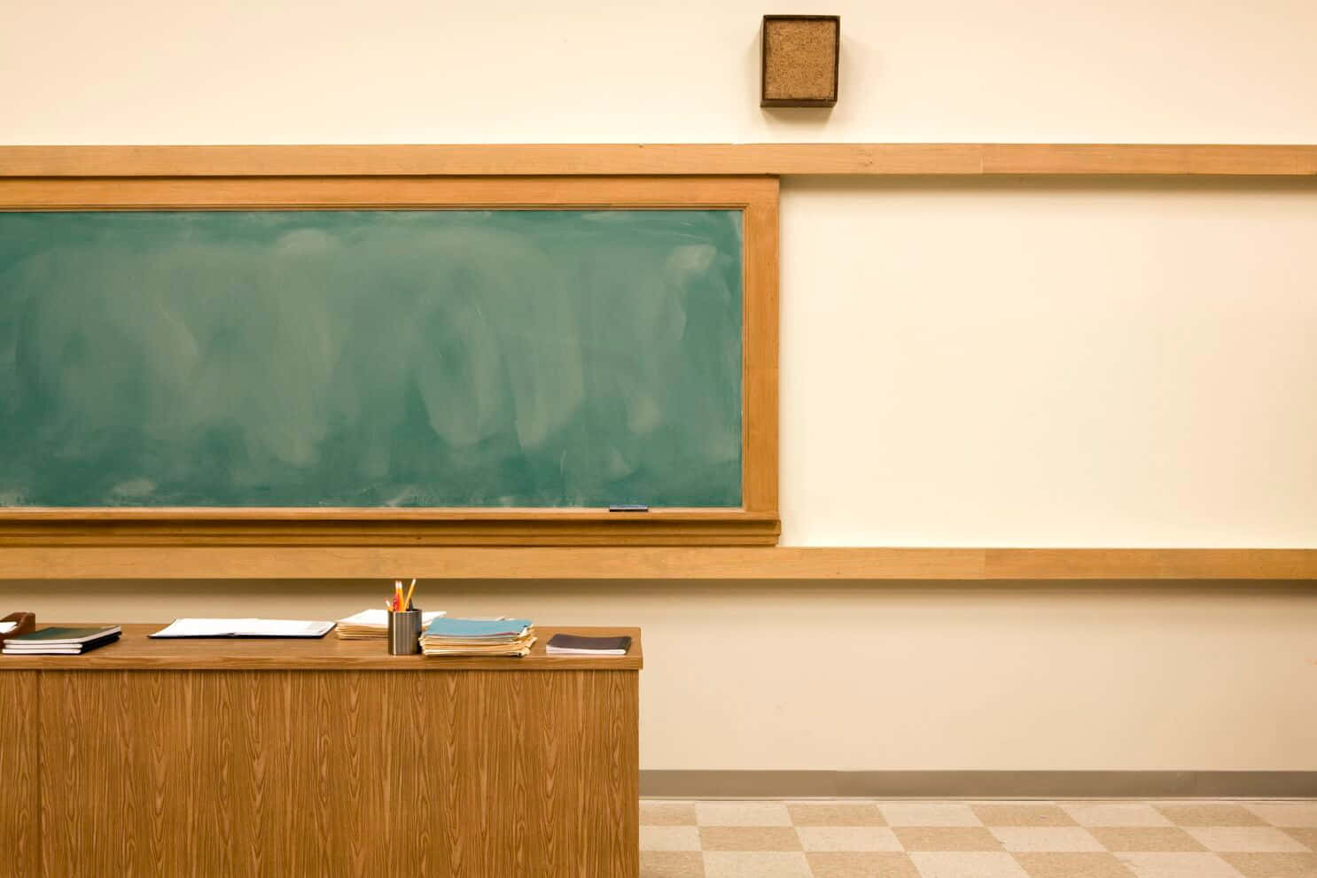 A Blackboard In A Classroom