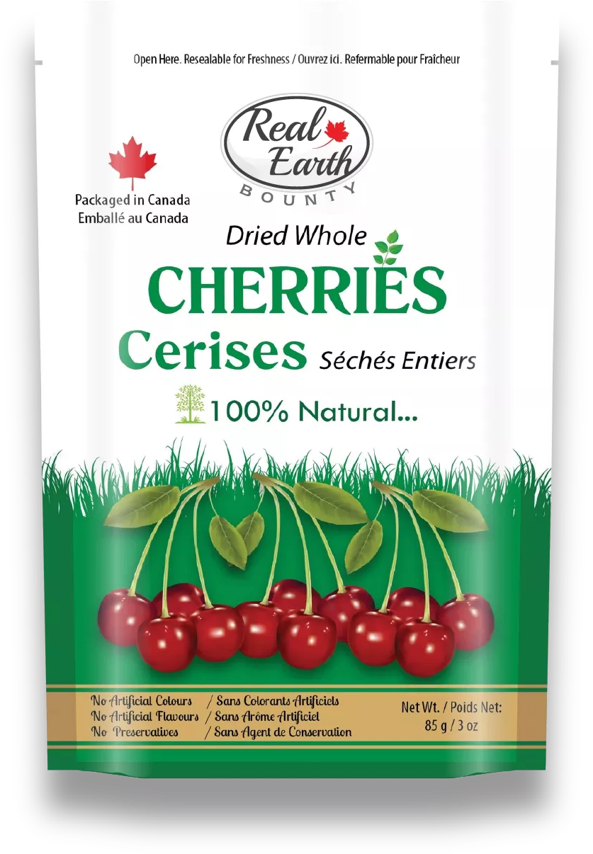 Real Earth Bounty Dried Cherries Package PNG