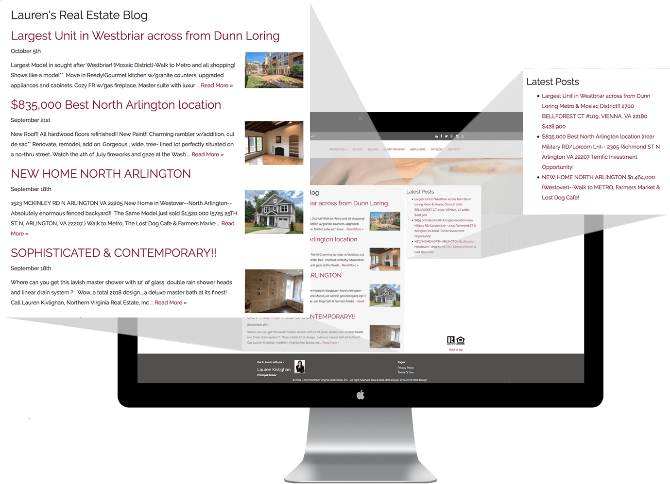 Real Estate Blog Website Display PNG