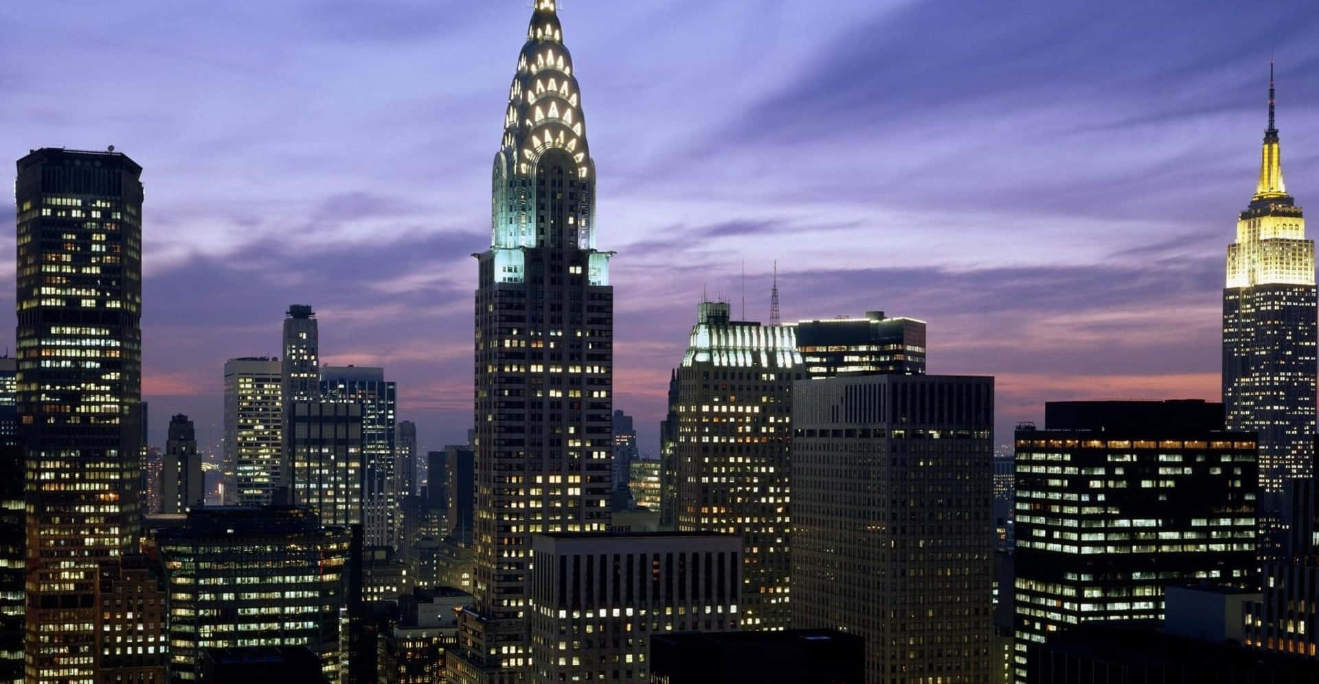 A View Of The Chrysler Building At Dusk
