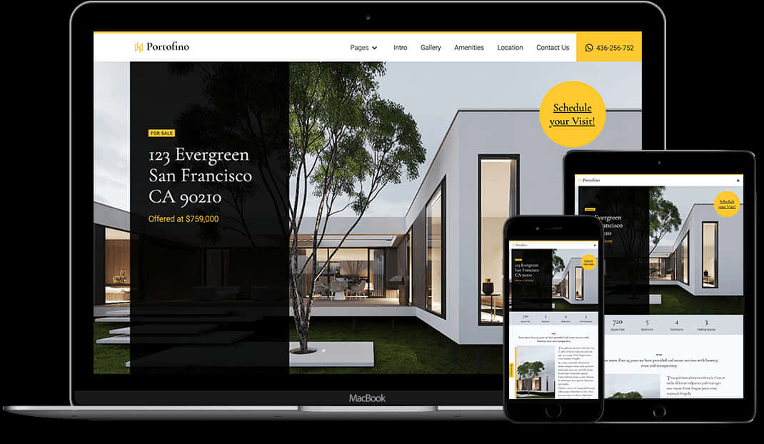 Real Estate Website Responsive Design PNG