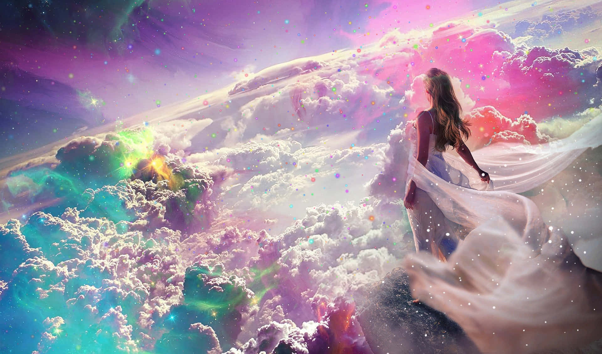 Real Fairy On Pastel Clouds Picture