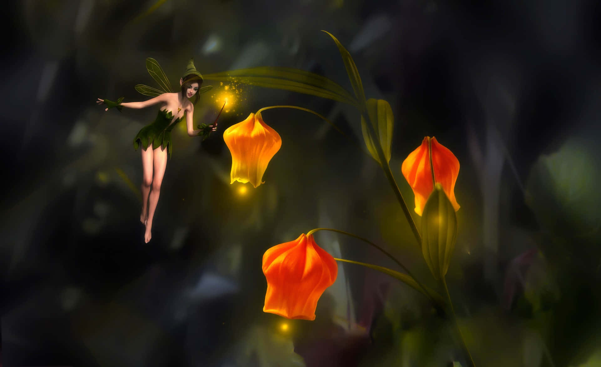 Real Fairy Med Magiske Blomster Billede