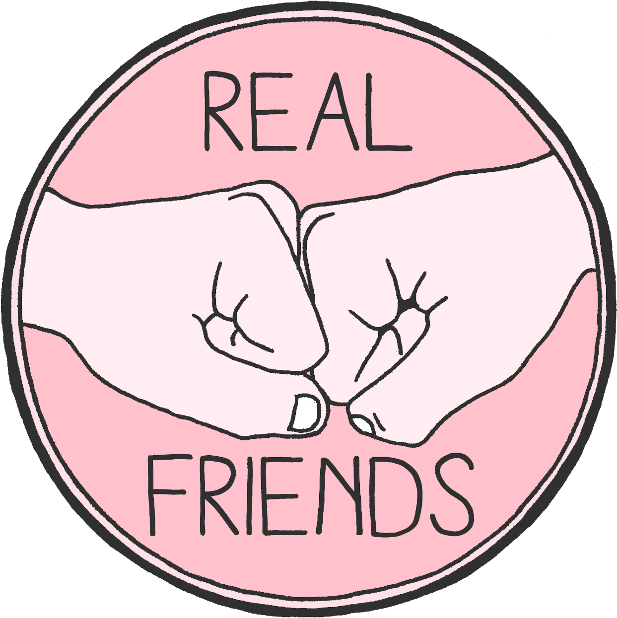 Real Friends Fist Bump Illustration PNG