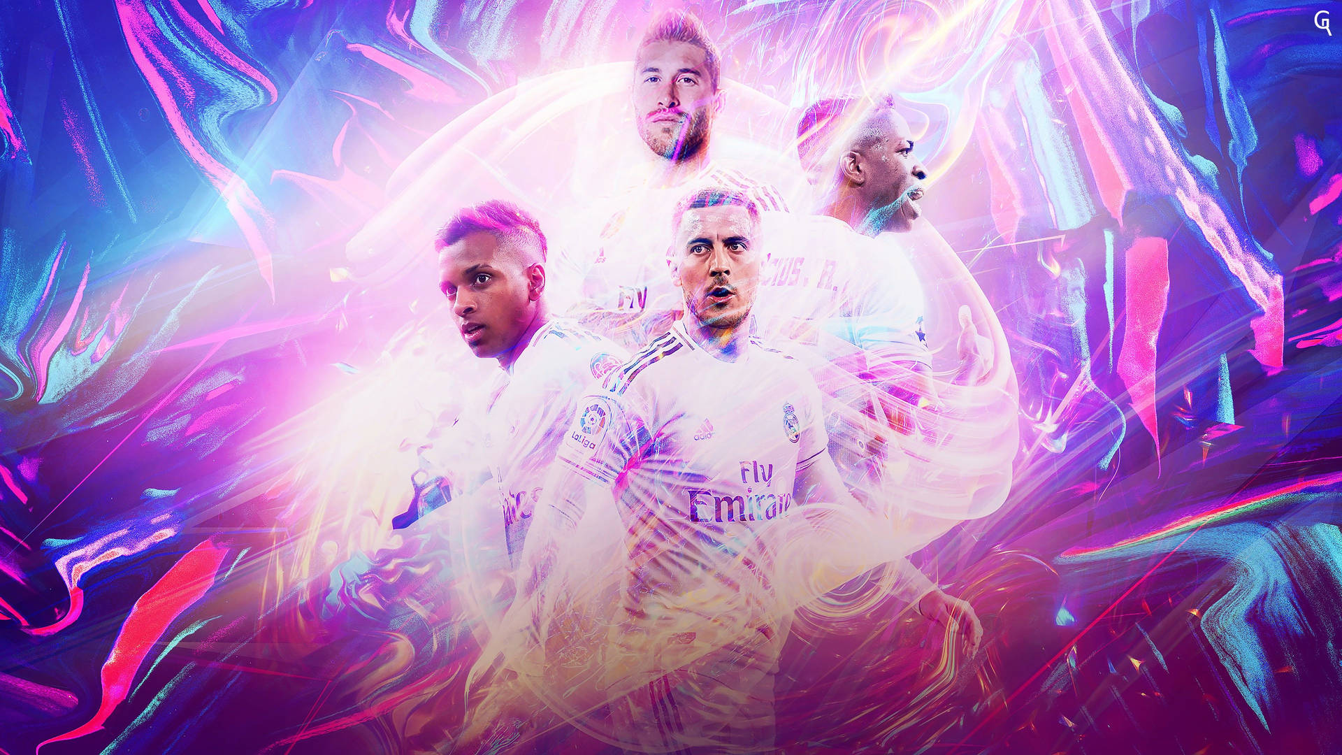 Real Madrid 4k Dynamiske Farver Wallpaper