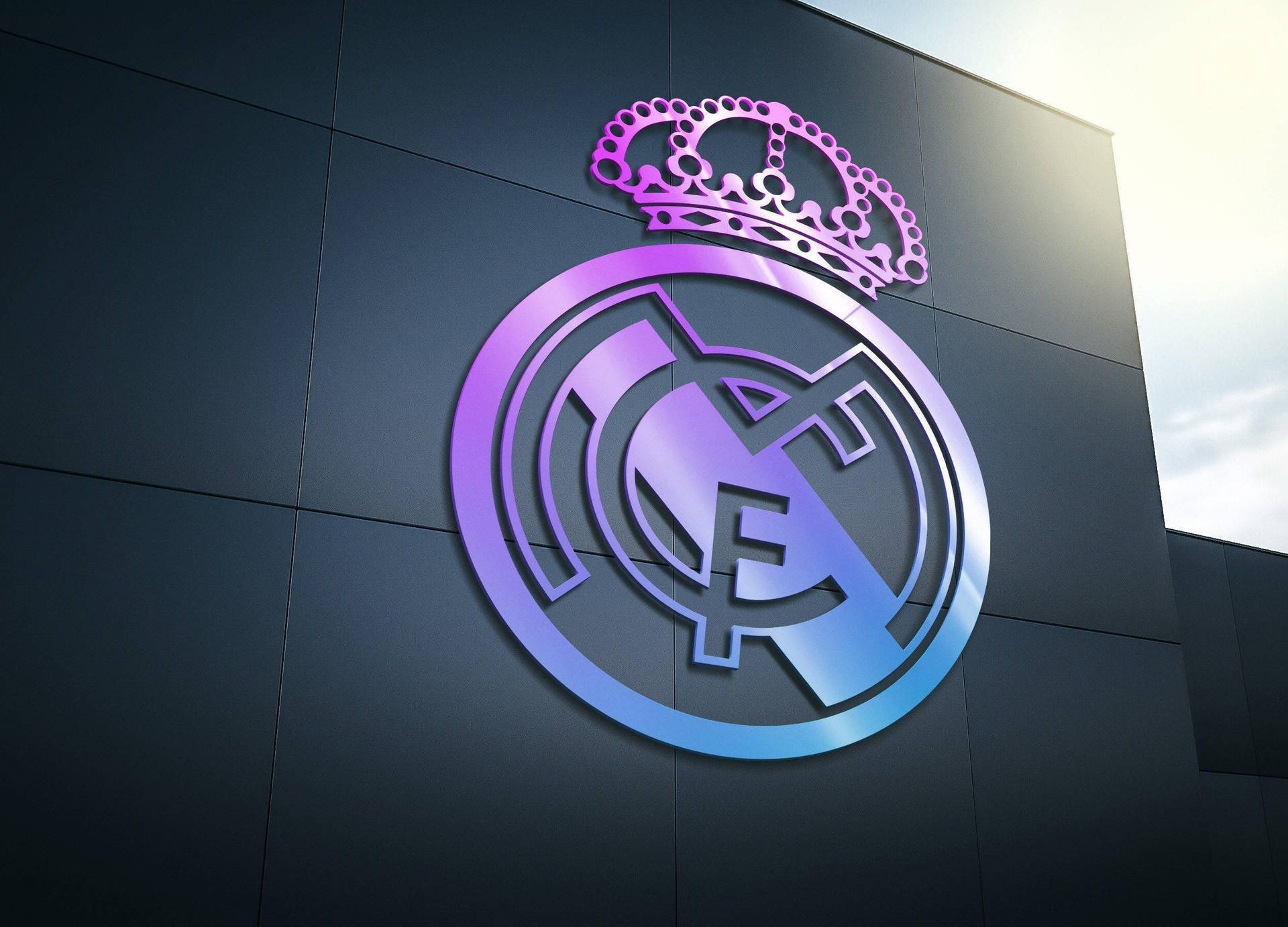 Real Madrid 4k Pastel Logo Tapet: Wallpaper