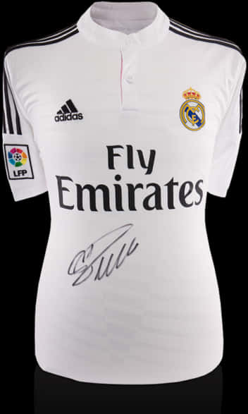 Real Madrid Adidas Jersey Signed PNG