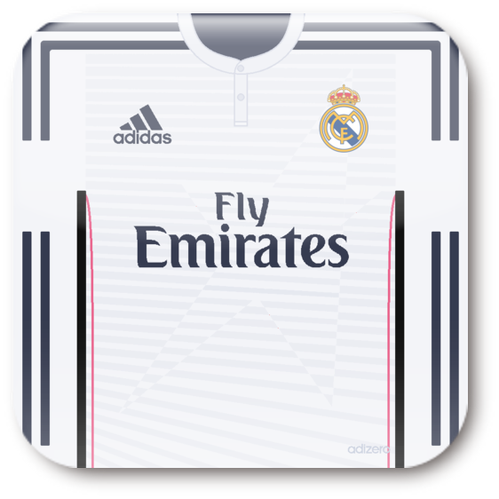 Real Madrid Adidas Jerseywith Fly Emirates Sponsorship PNG