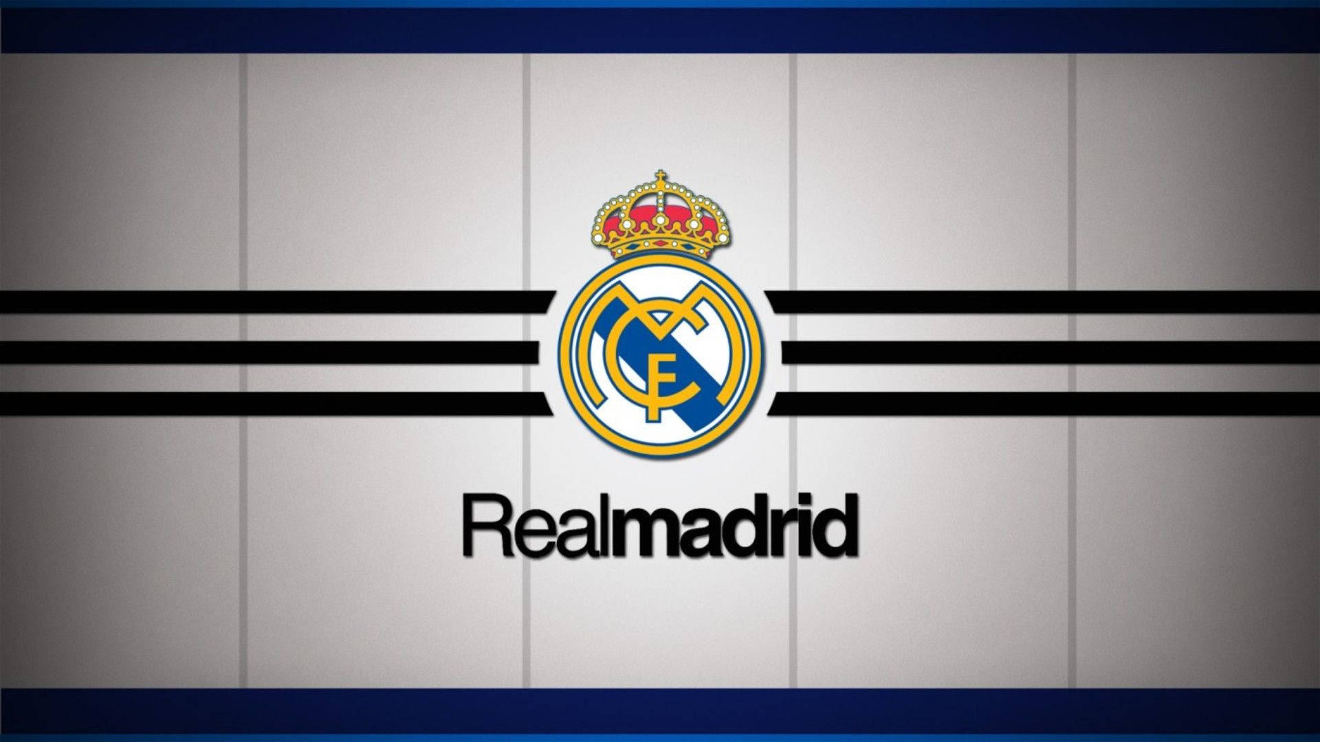 Real Madrid Logo In Checkered Wallpaper