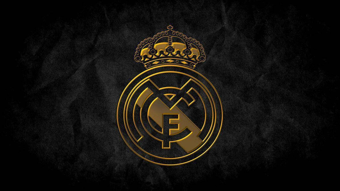 Real Madrid Logo In Gold