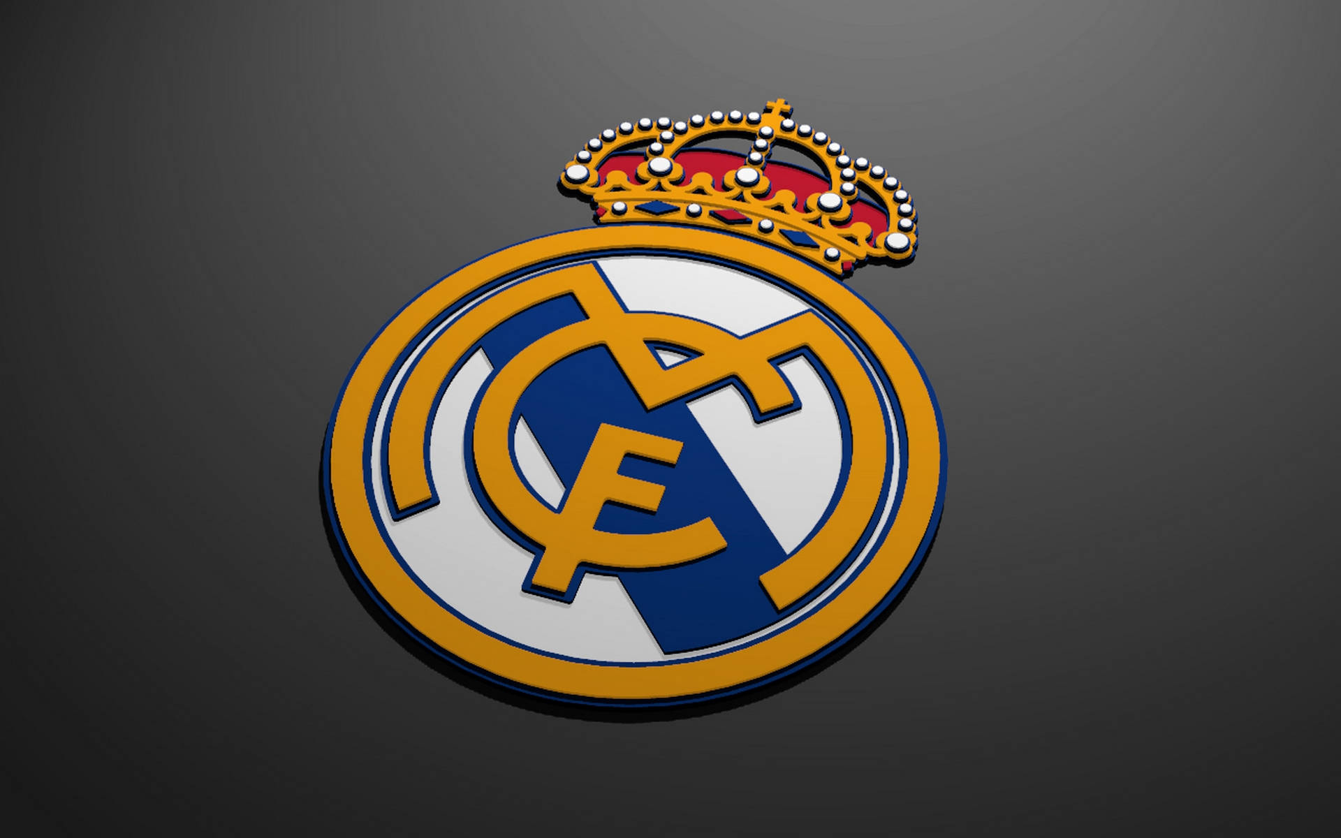 Real Madrid Logo In Gray Wallpaper