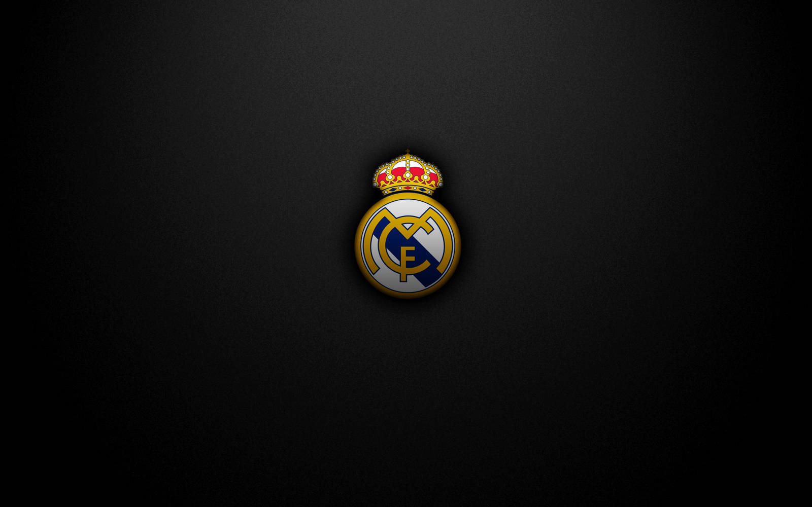 Real Madrid Logo In Solid Black Wallpaper