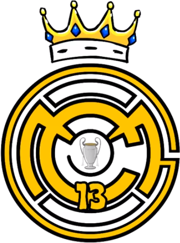 Real Madrid Logowith Champions League Trophies PNG