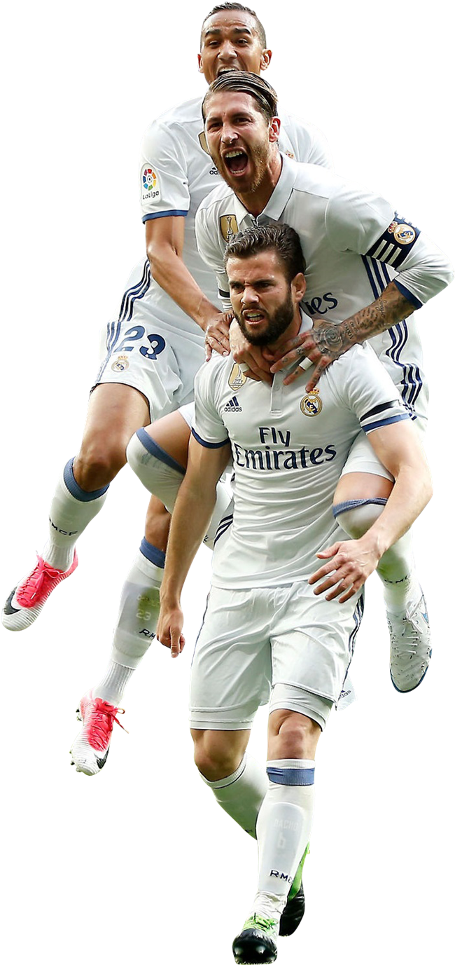 Real Madrid Players Celebration PNG