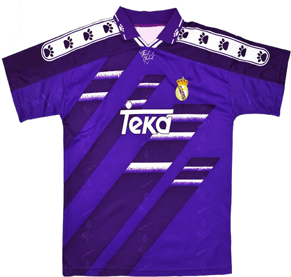 Real Madrid Purple Striped Jersey PNG