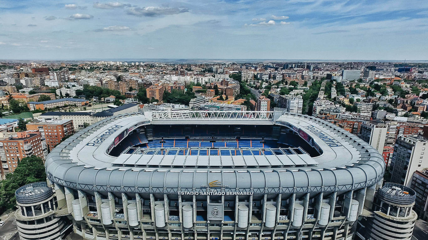 Real Madrid Santiago Bernabéu Stadium-Scenen Tapet Wallpaper