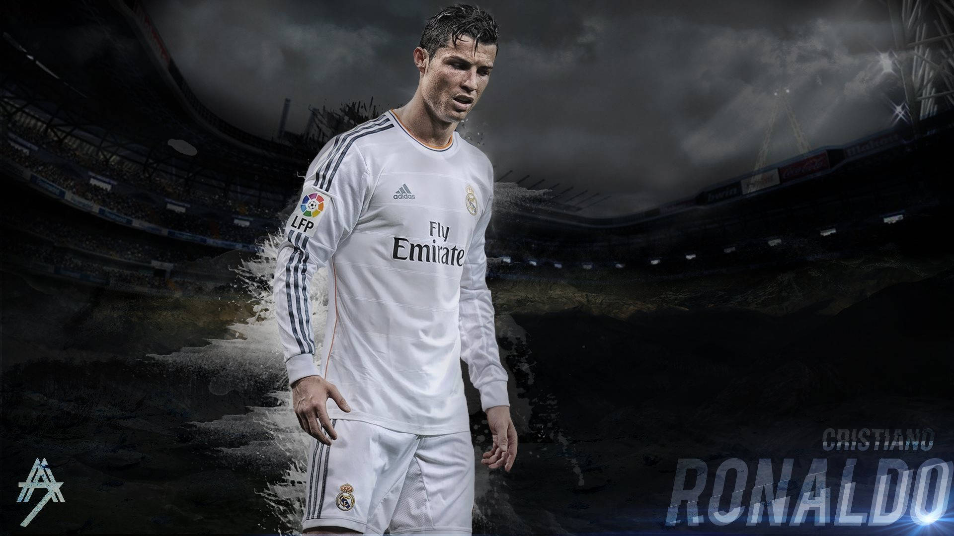 Real Madrid Standing CR7 3D Wallpaper